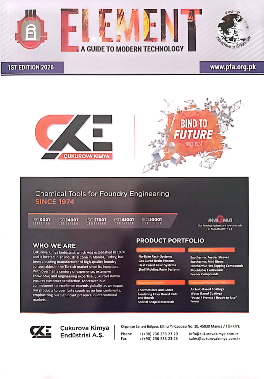 Magazine Cover Image - Pakistan Foundry Association